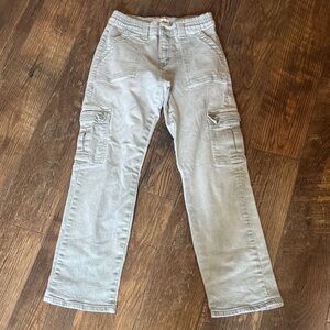 Vervet Women’s Light Denim Cargo Jeans, Size 27